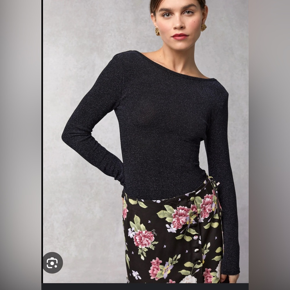 Rouje Solyana Shirt in Navy, Size 40 FR